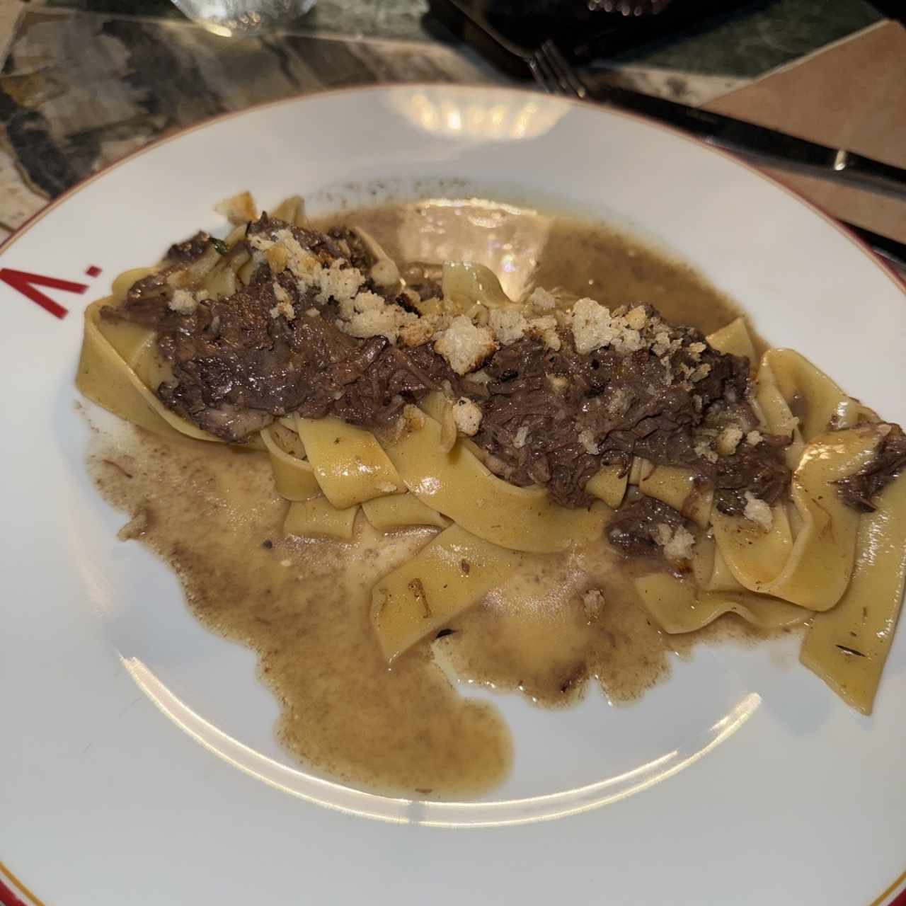 Parpadelle de short rib