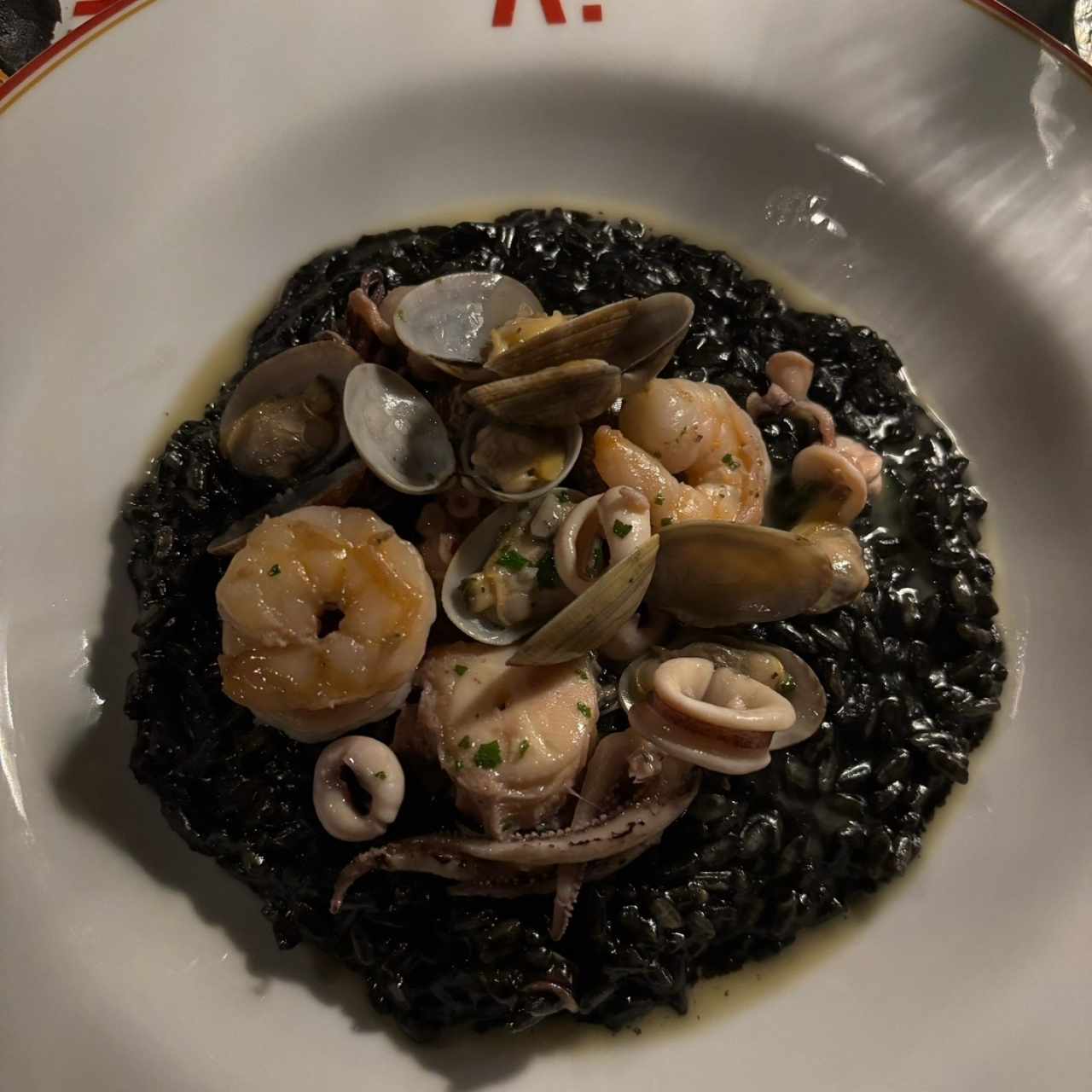 Risotto nero al frutti di mare