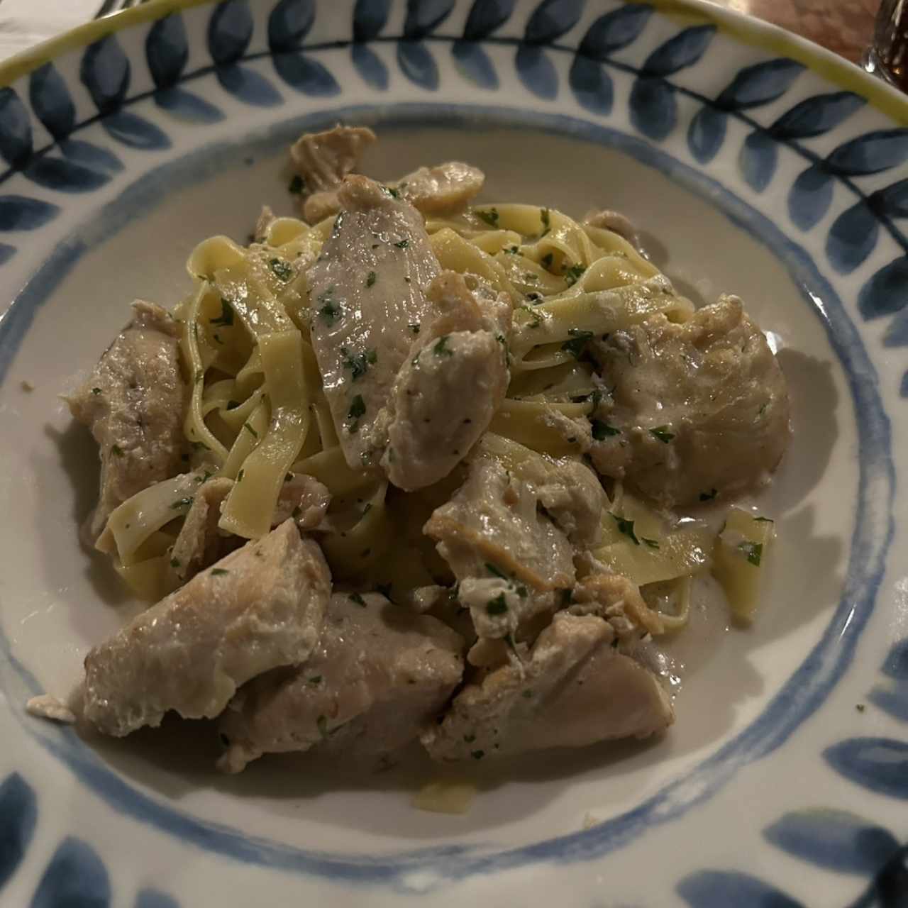 alfredo con pollo