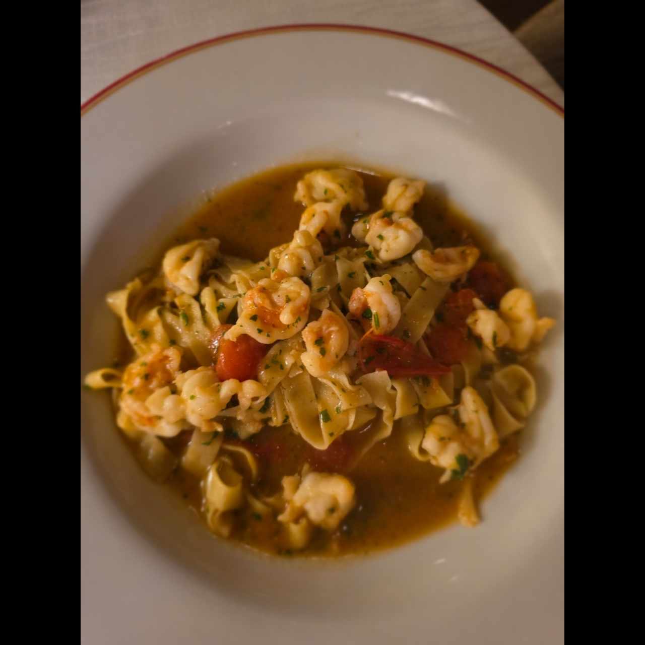 Fettuccini con Langostinos