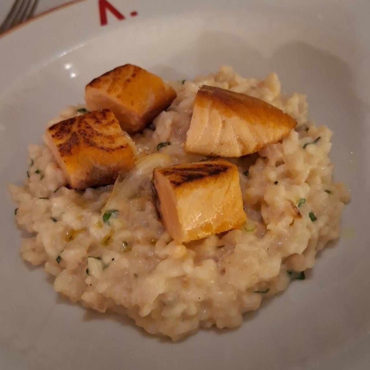rissotto con salmon