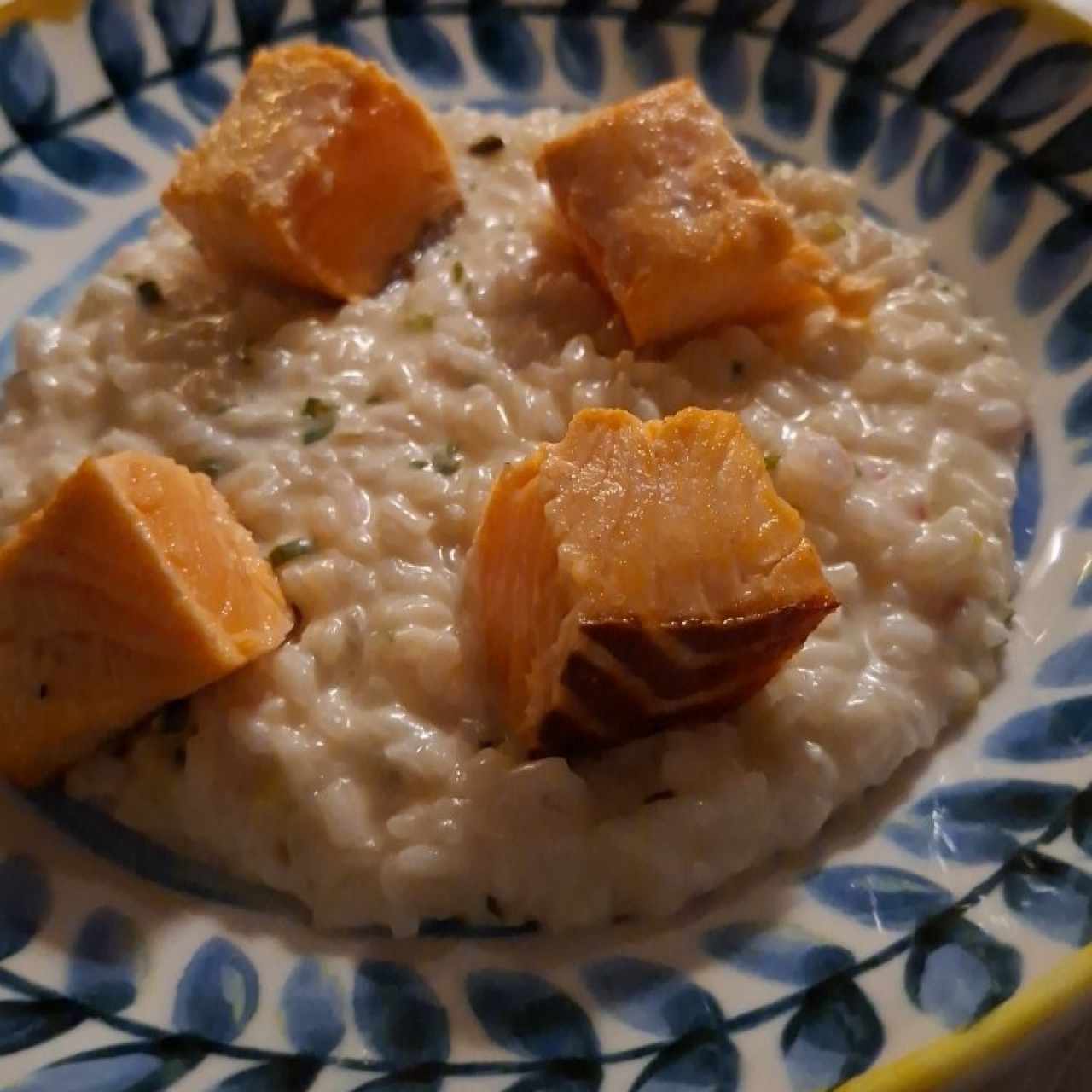 risotto al limon com salmon