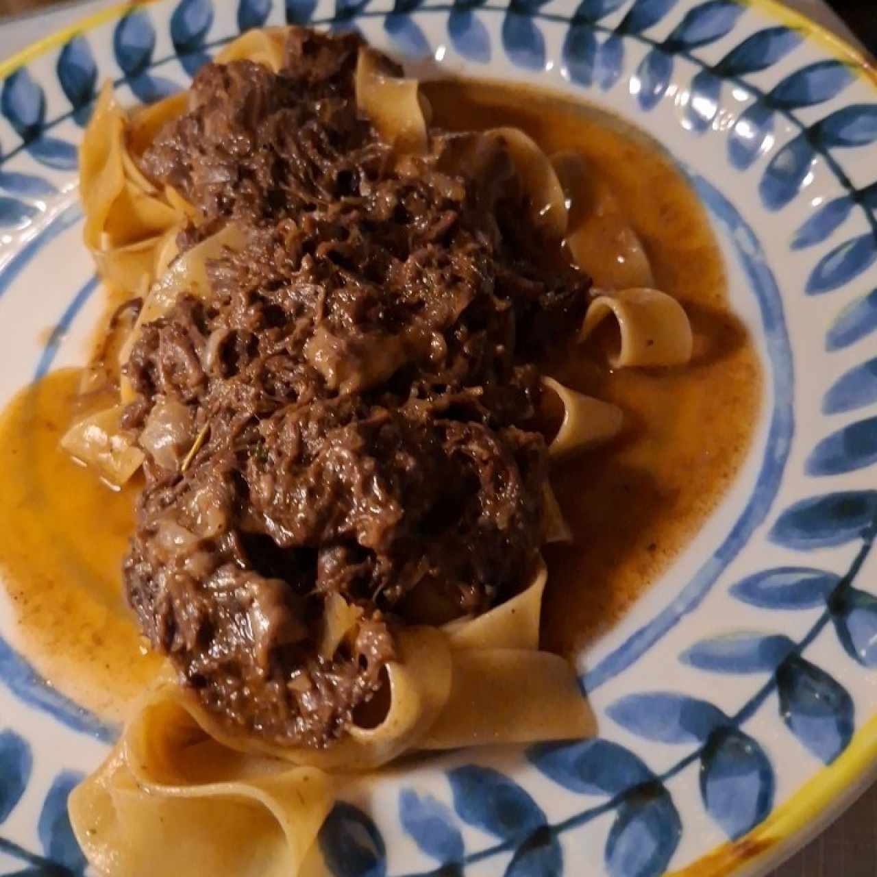 fettuccini con short ribs