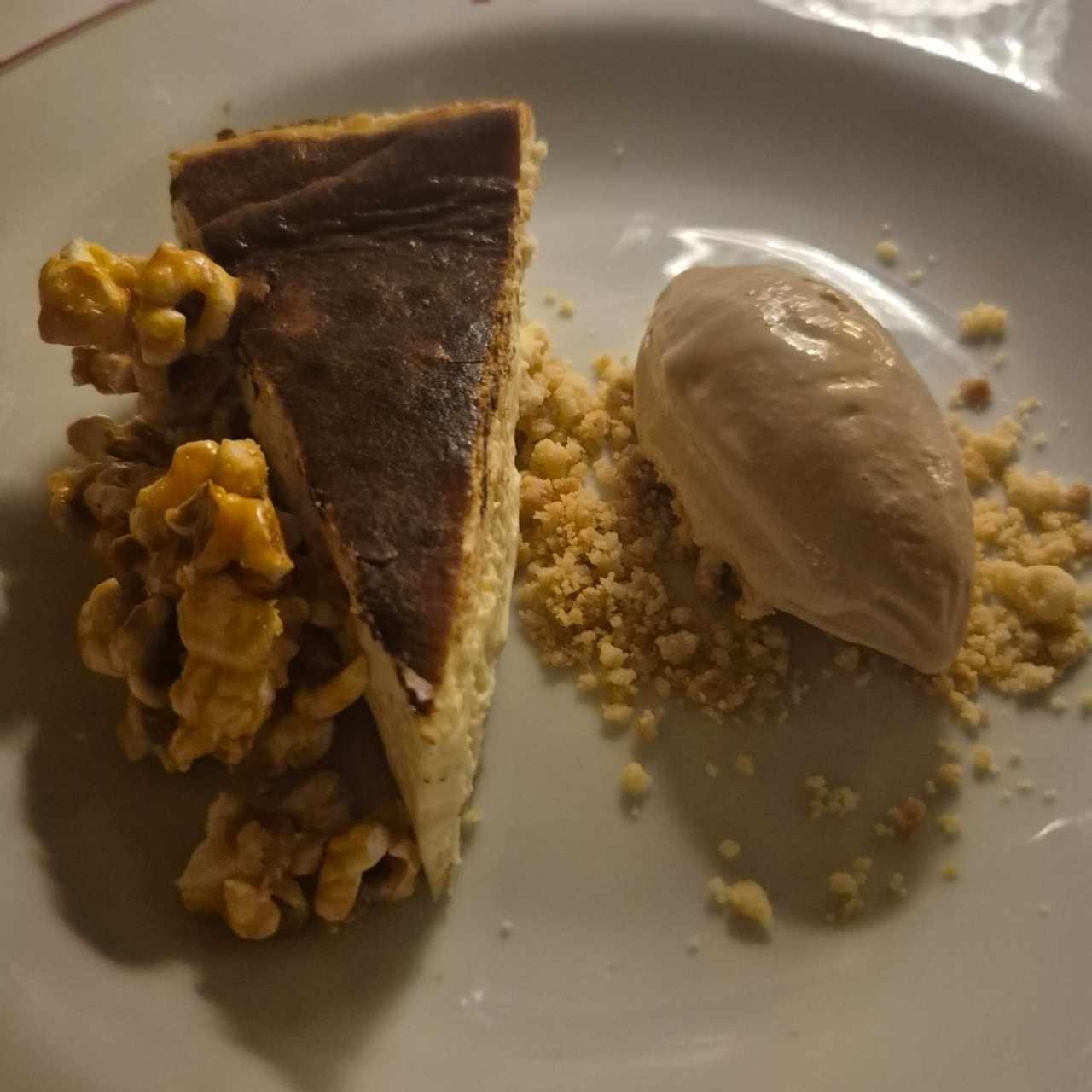 Tarta Vasca con Popcorn 