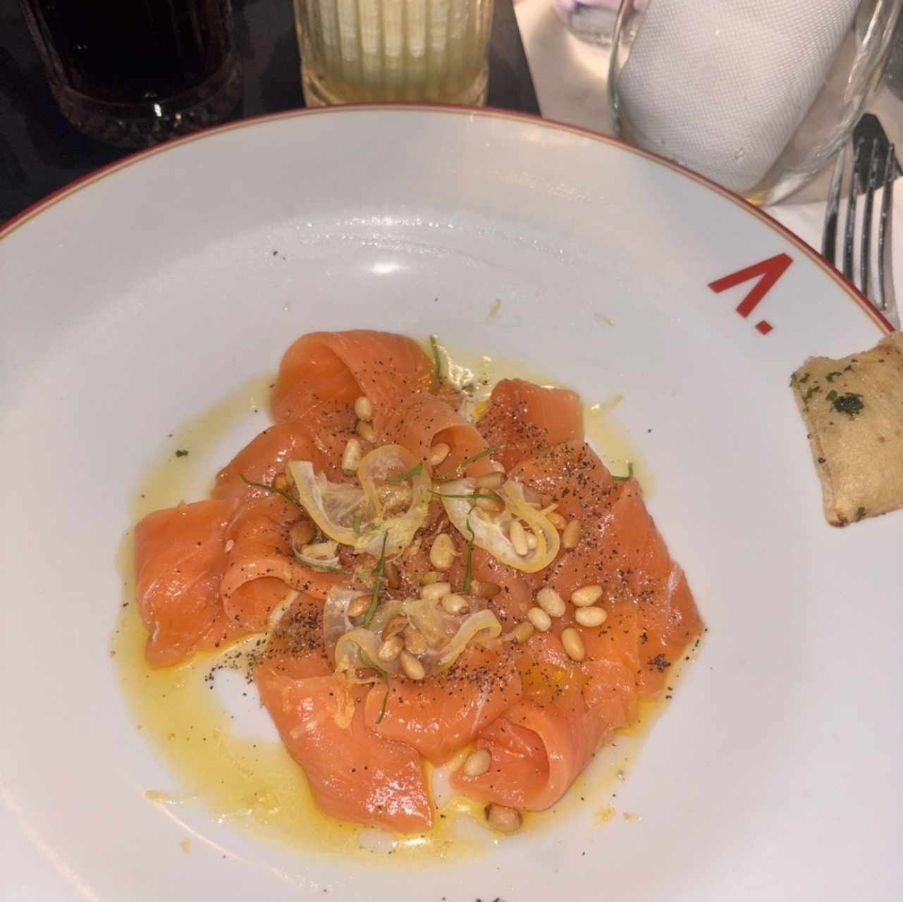 Carpaccio de salmon 9/10