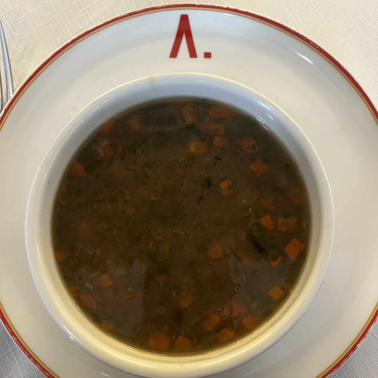 Entrada Sopa de Lenteja Menu Ejecutivo 