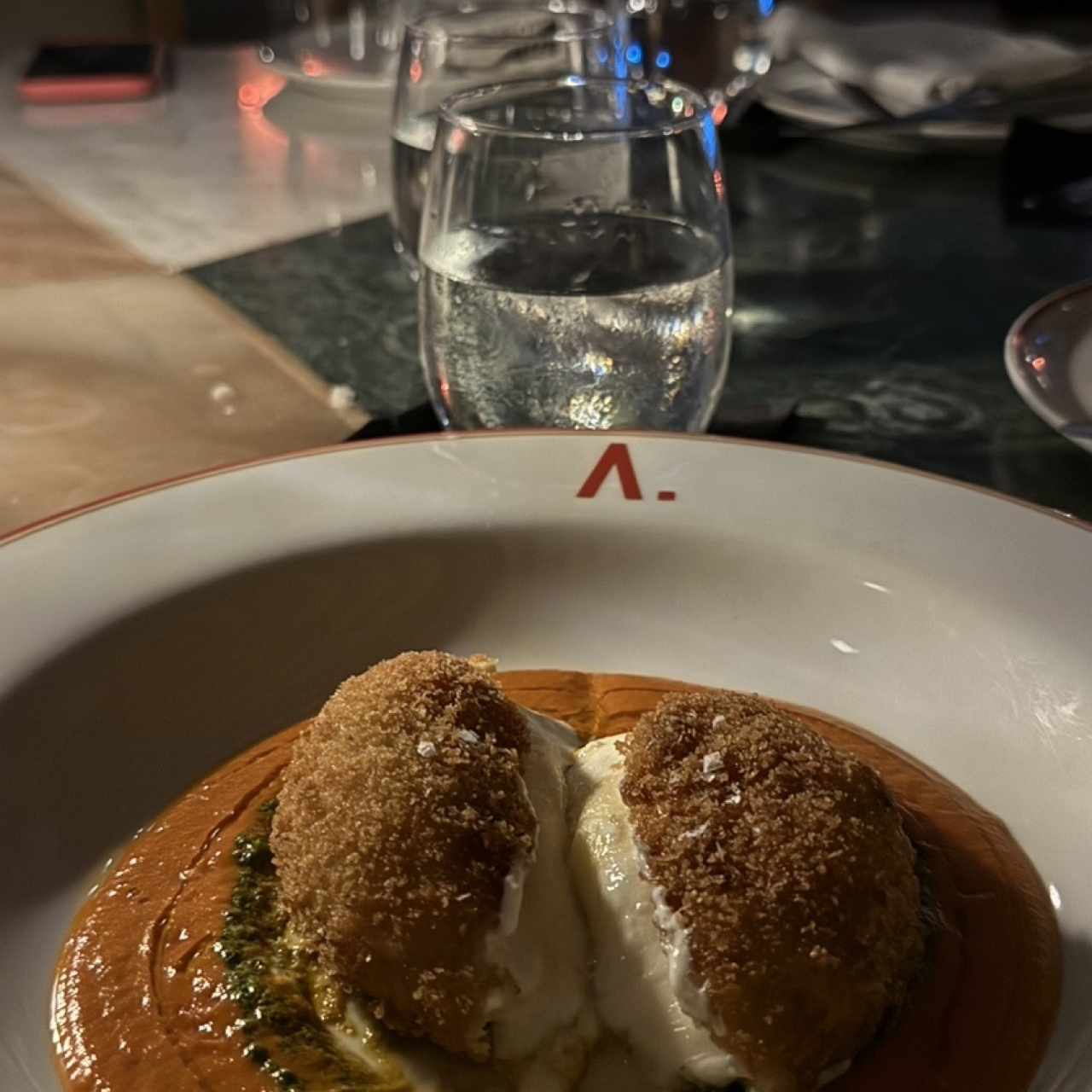Burrata frita 
