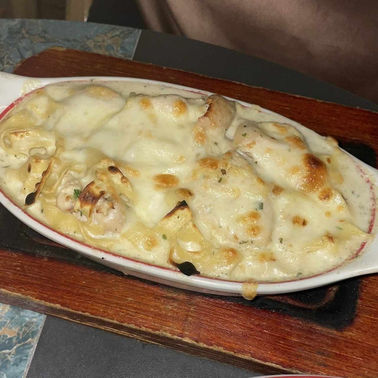 Pasta Alfredo con pollo