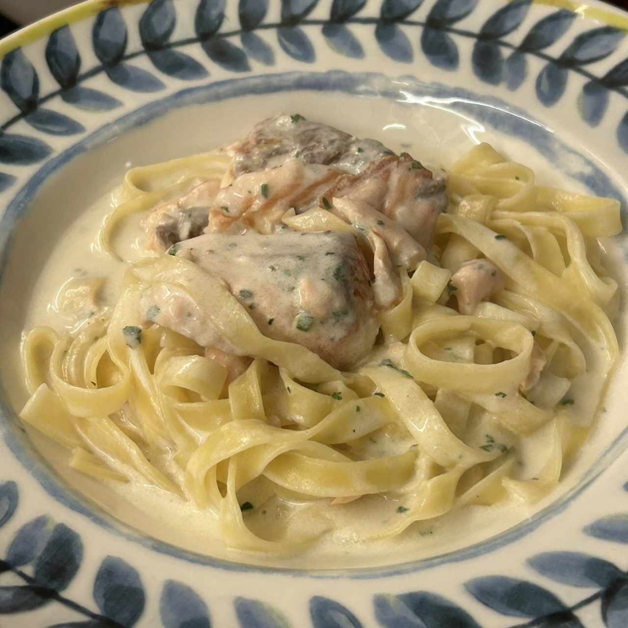 Pasta con salmón 