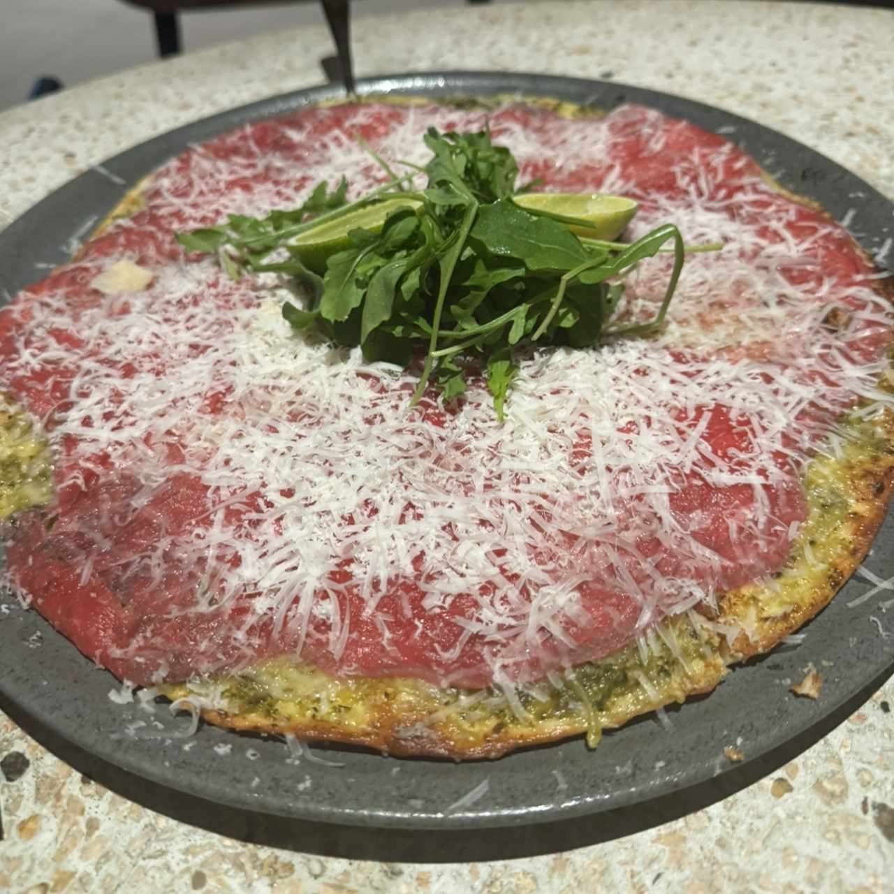 Pizza de carpaccio