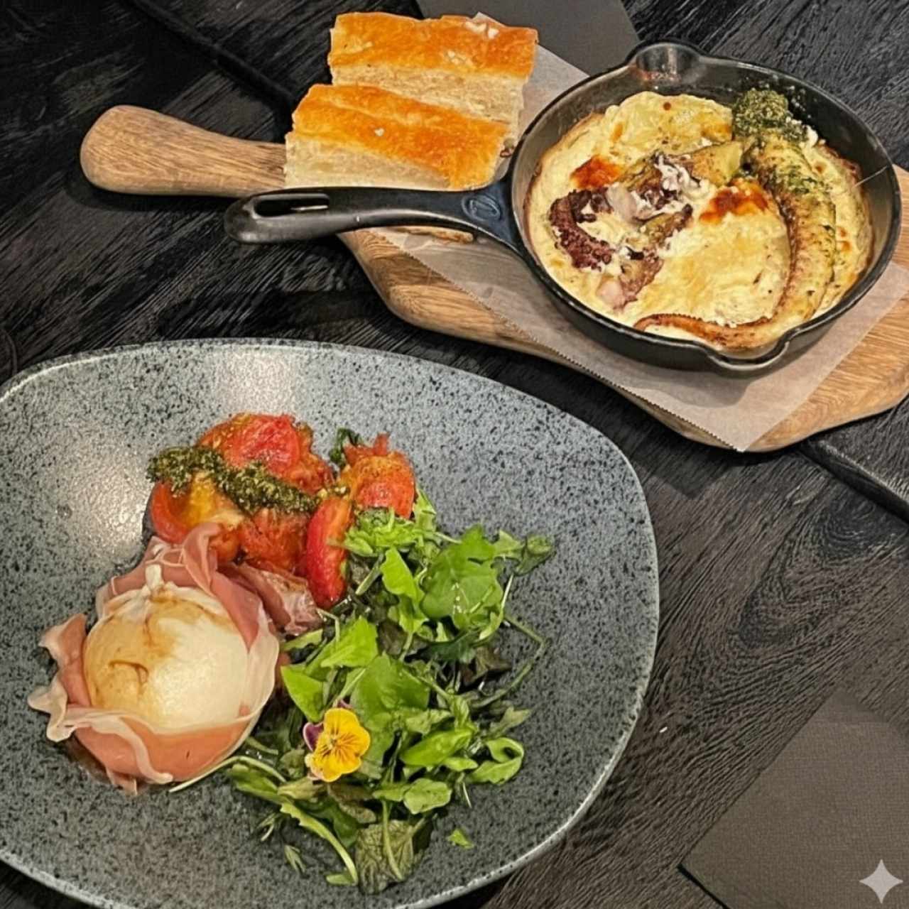 CACEROLAS - DI MARE Y BURRATA PROSCIUTTO