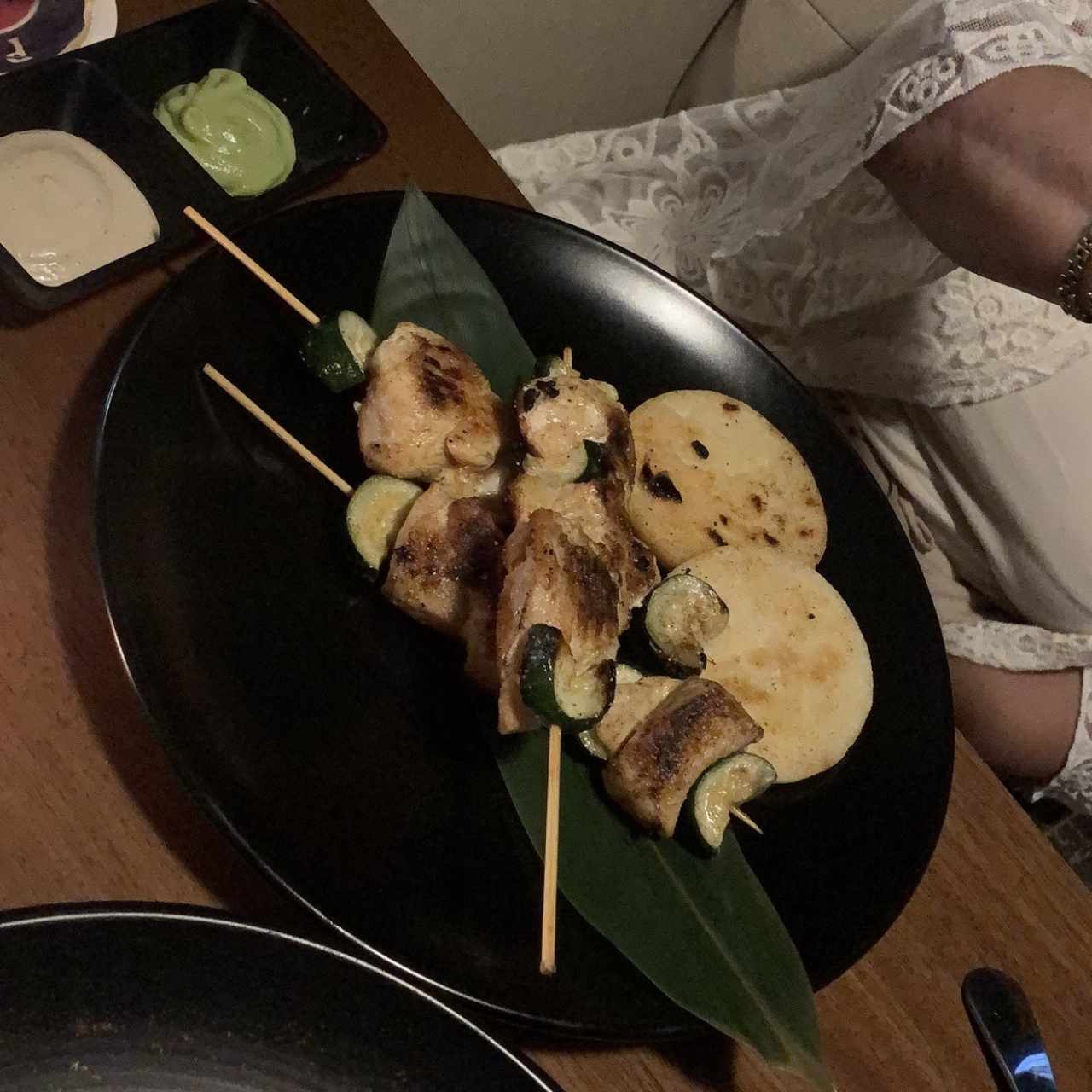 Brochetas de Pollo y calabacines 