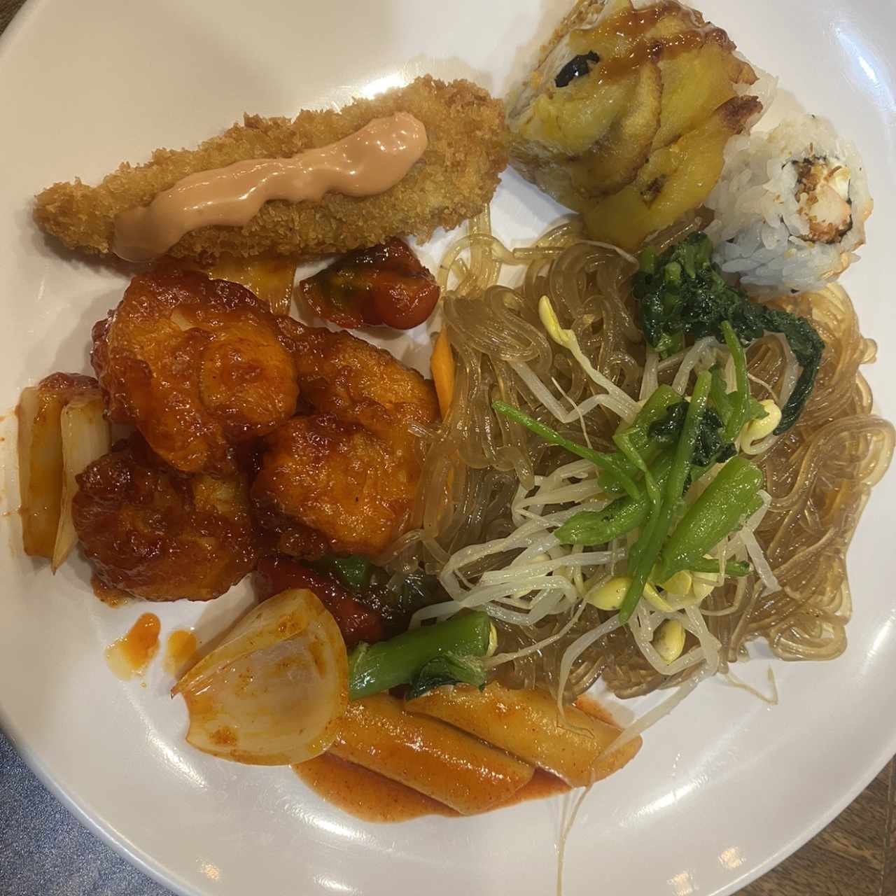 Camarones con pescado 