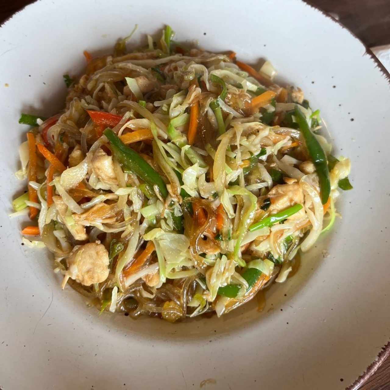 Fideos con pollo