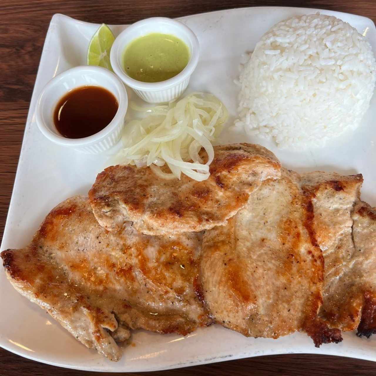Pollo a la plancha con arroz