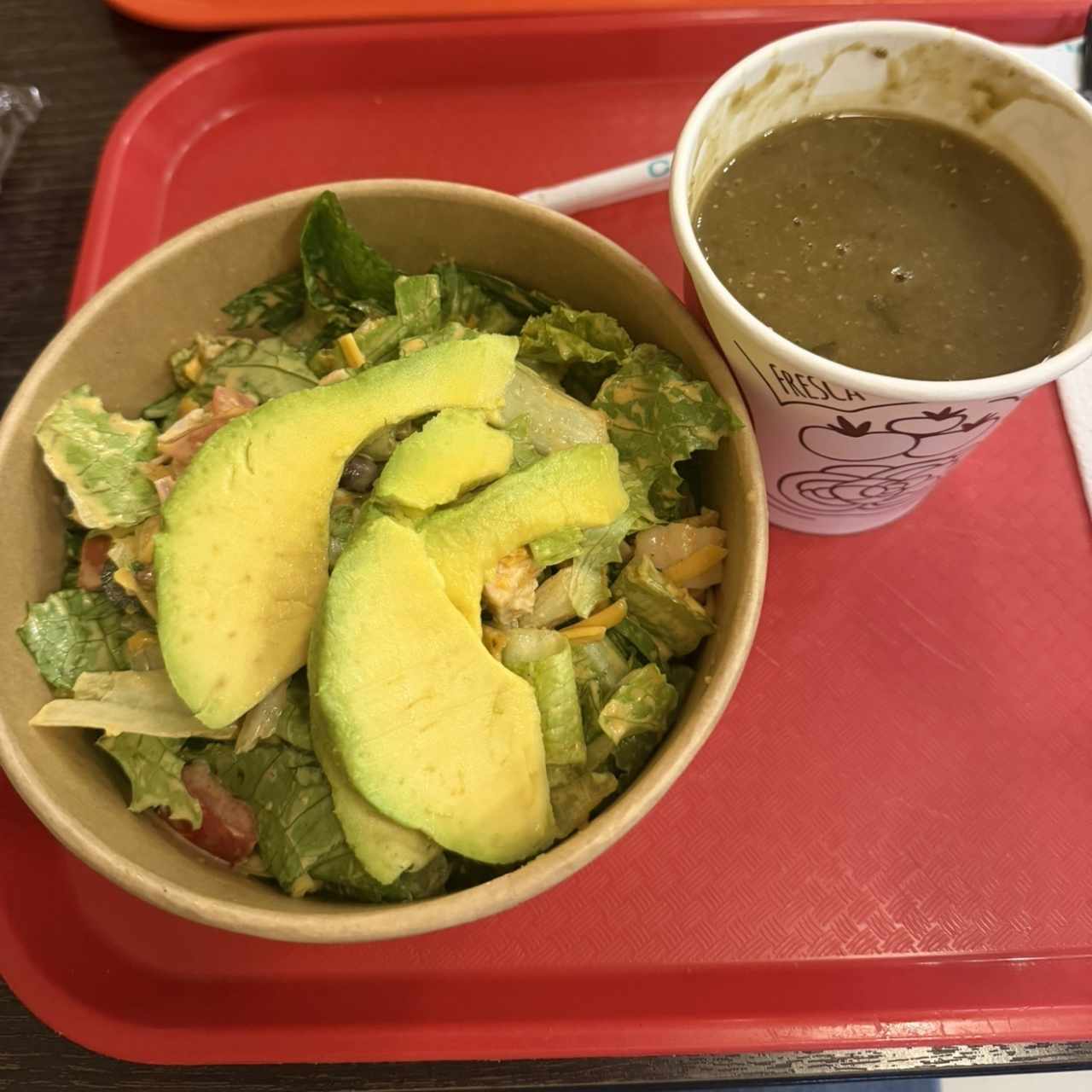 Ensalada y sopa de lentejas