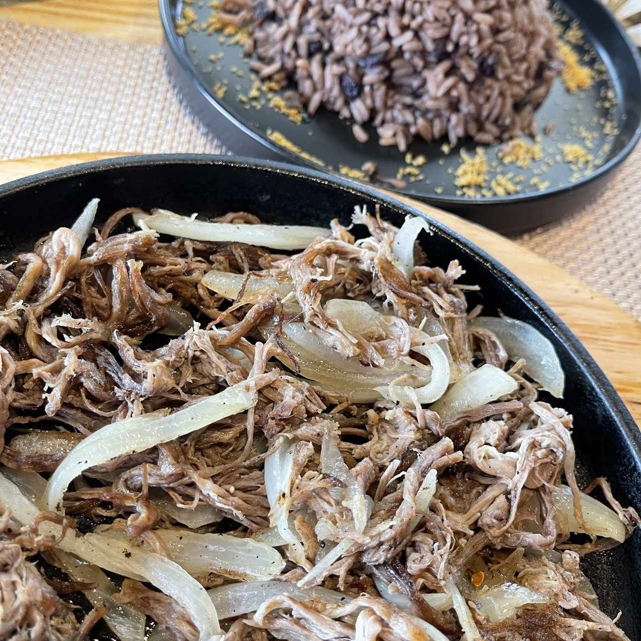 Vaca frita y arroz congri