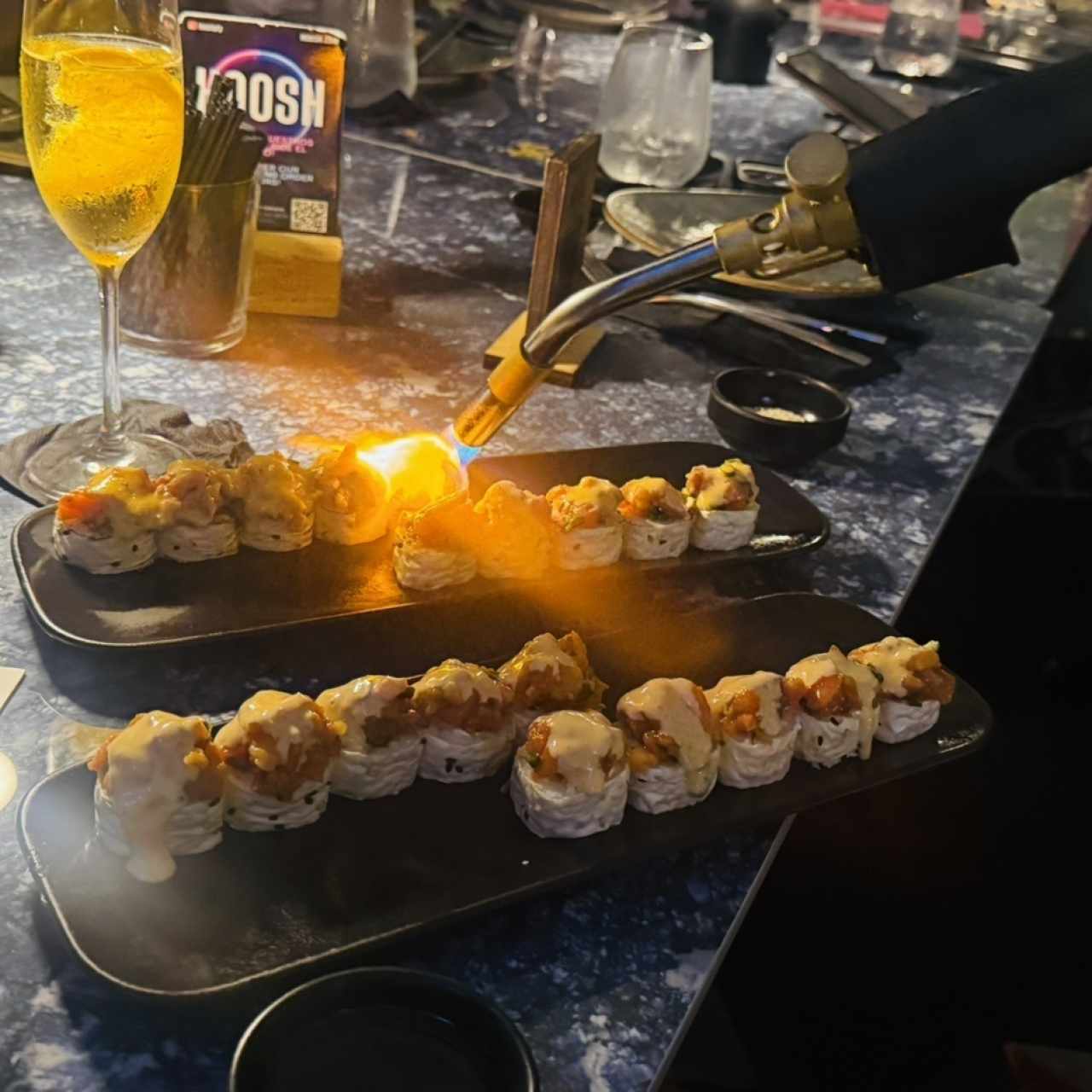 Flameado de suchi 