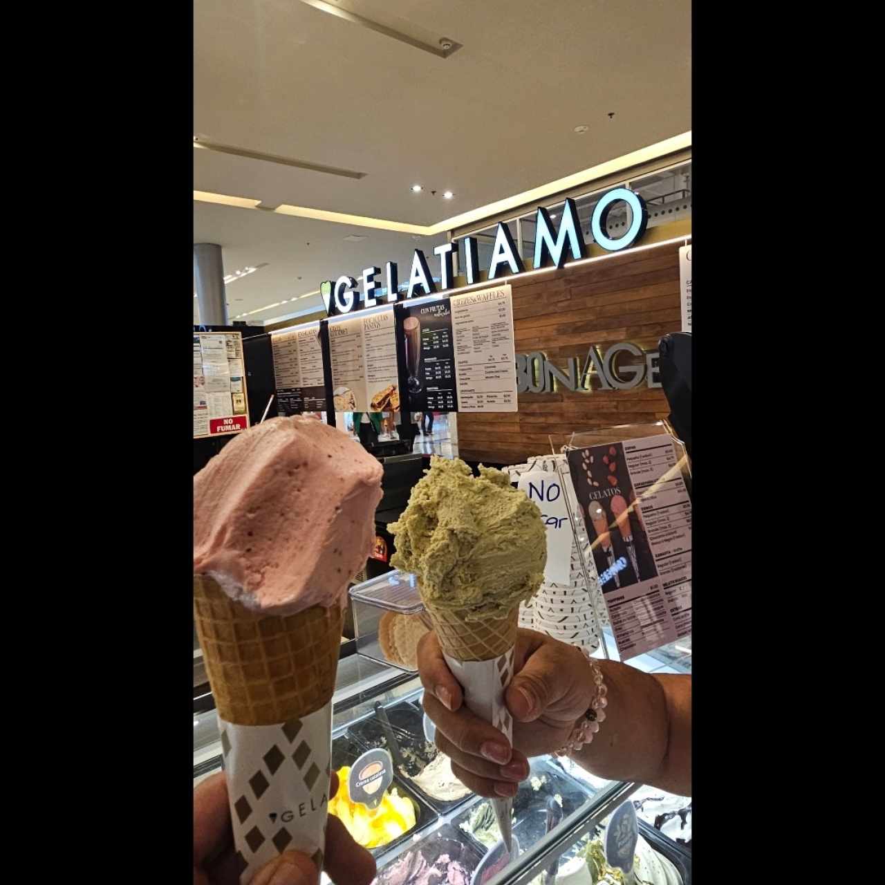 fresa y pistacho