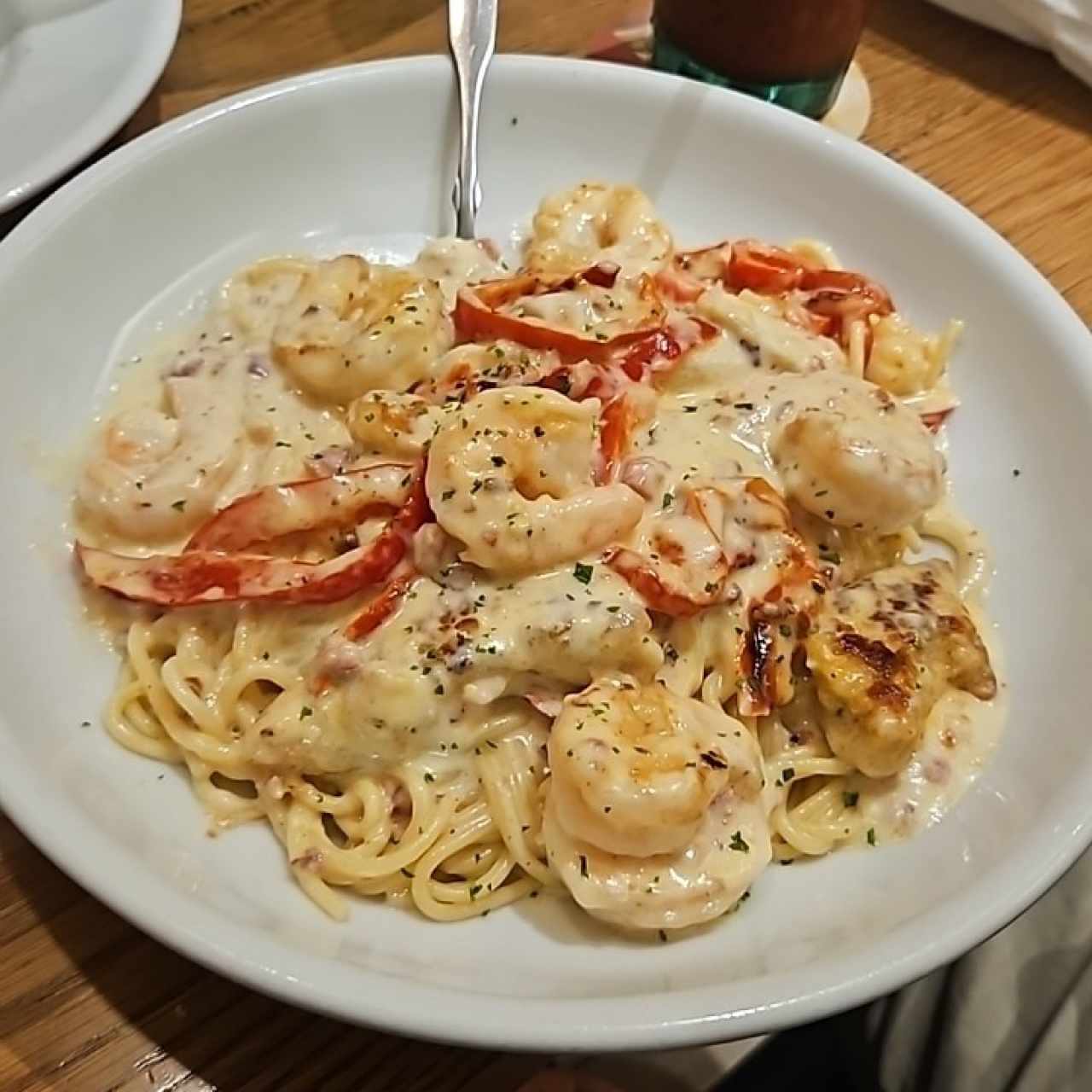 Chicken & Shrimp Carbonara