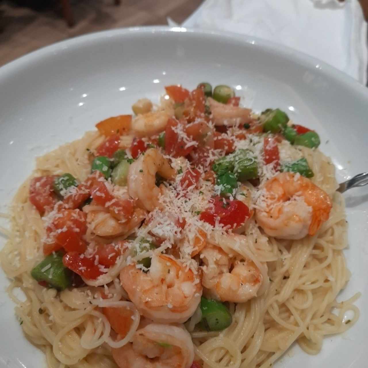 pasta de camarones