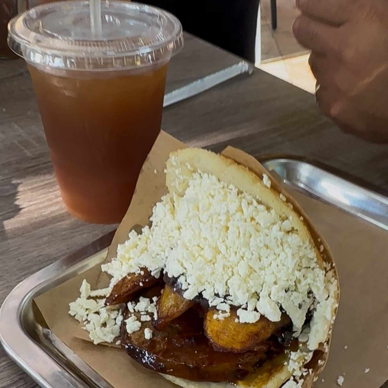 Brisket arepa