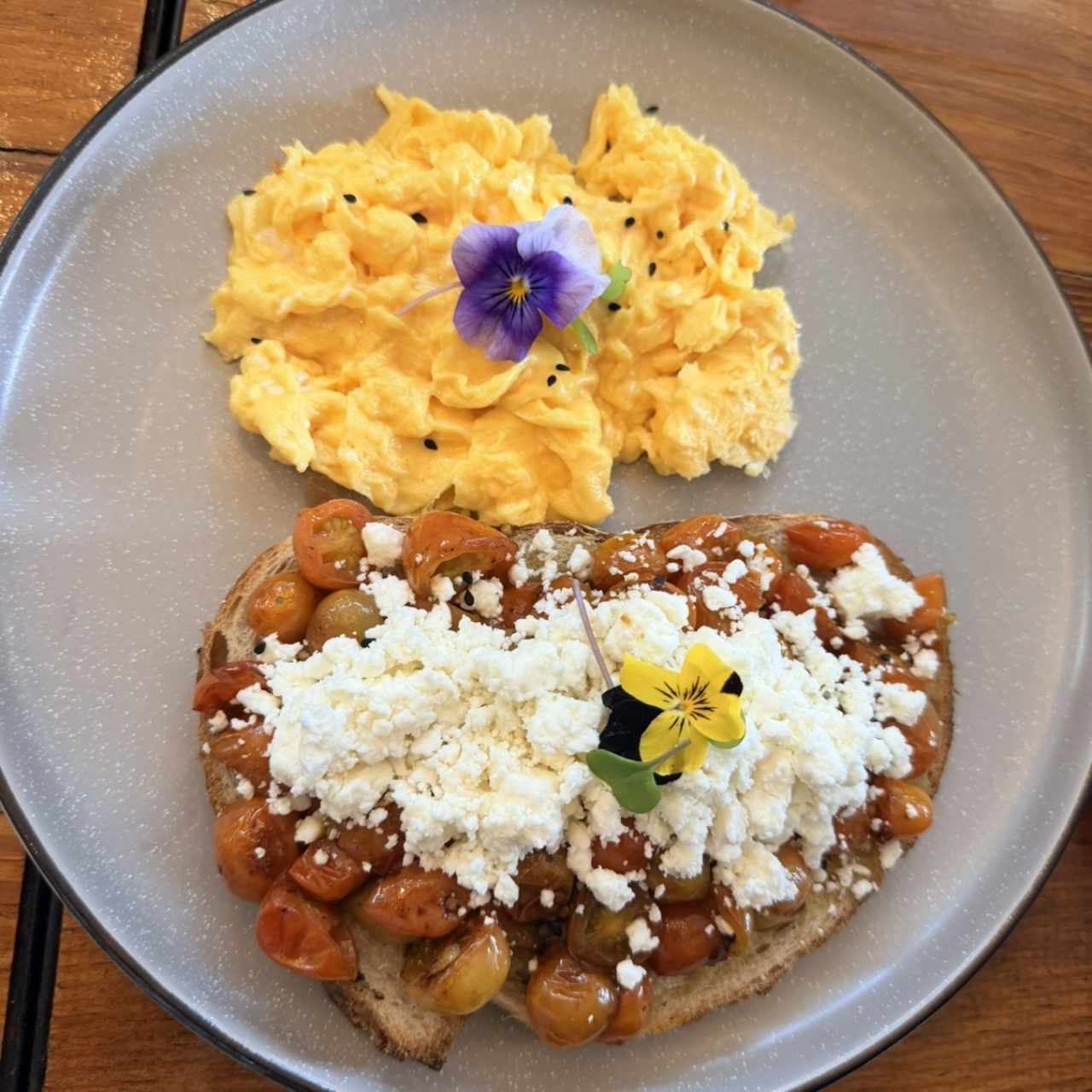 Scrambled Feta Toast