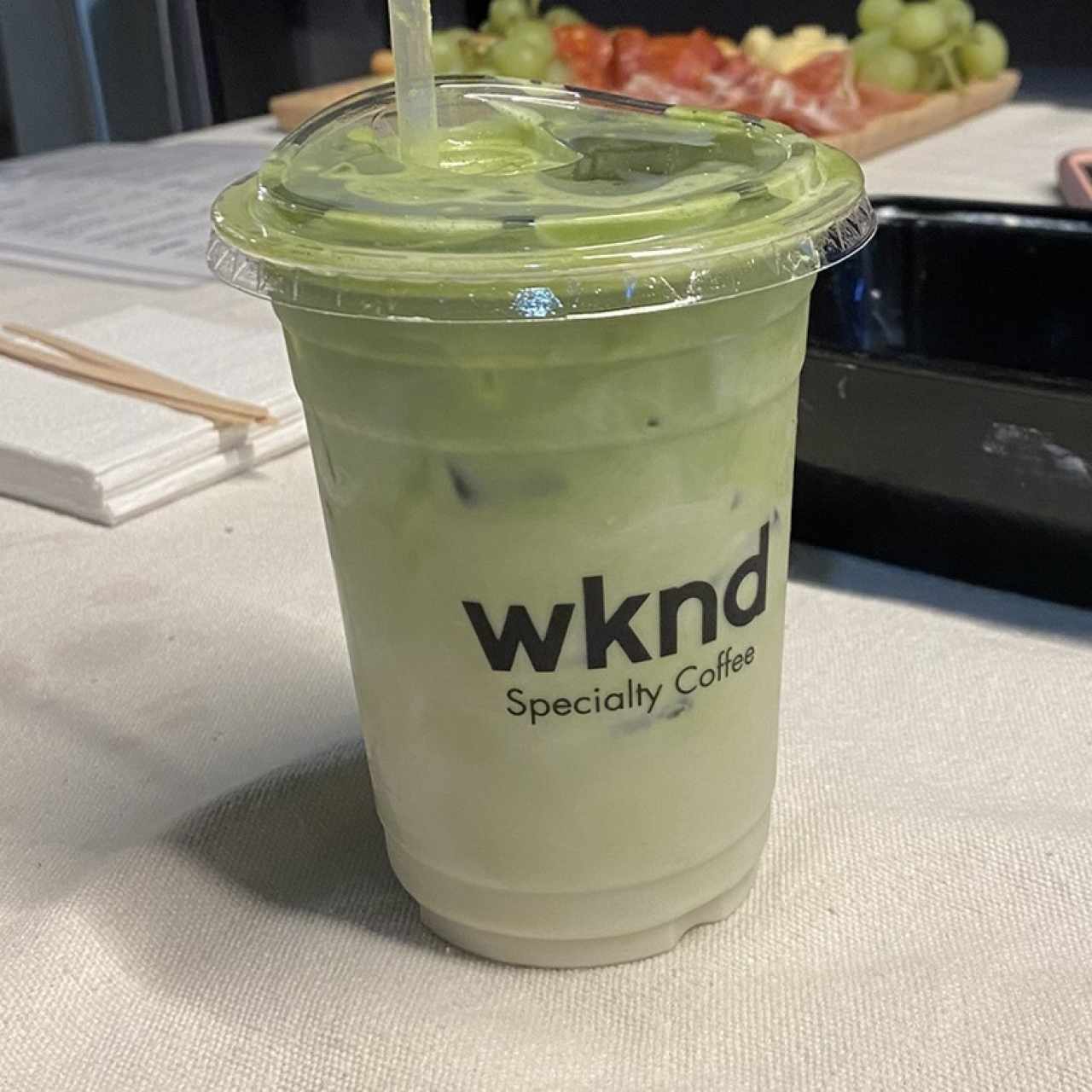 Iced matcha latte