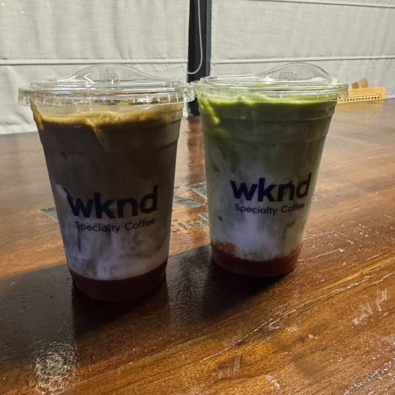 Strawberry matcha and hojicha