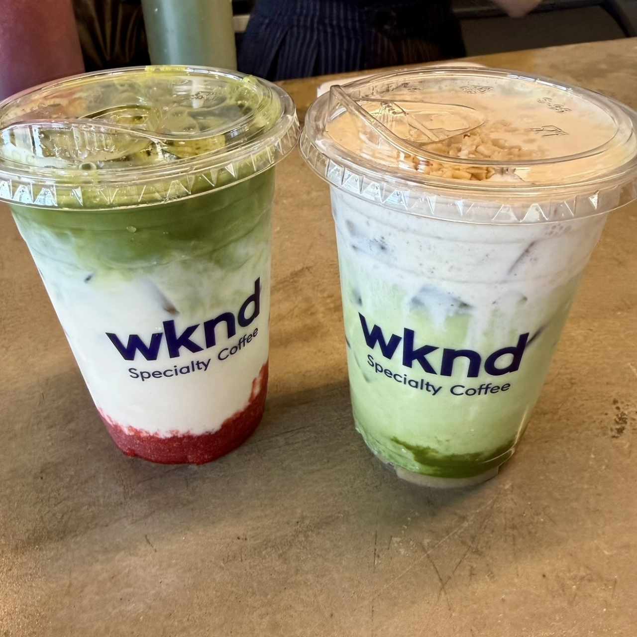 Banana matcha y strawberry matcha
