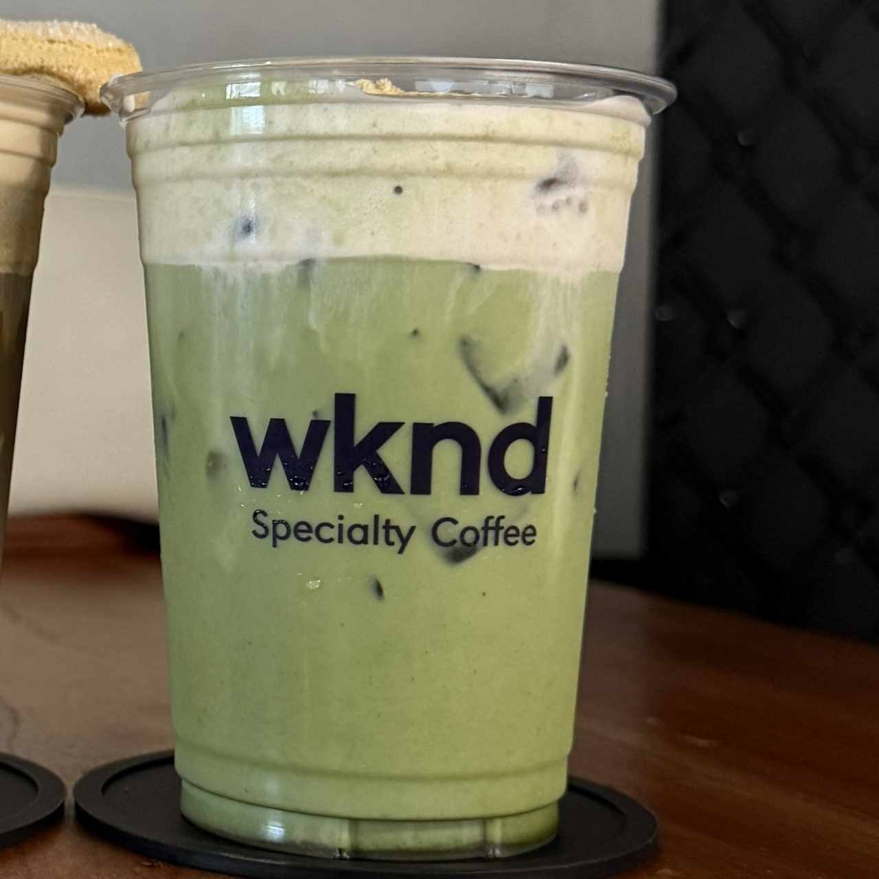 Banana cream latte de matcha