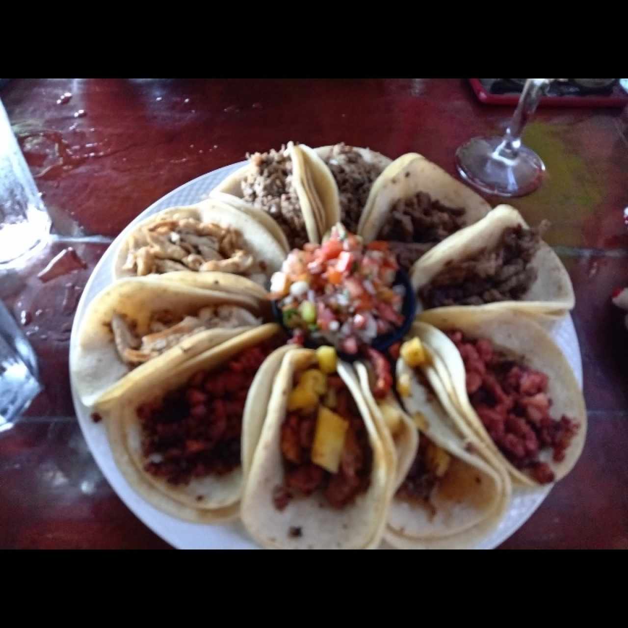 Bandeja de tacos la fiesta