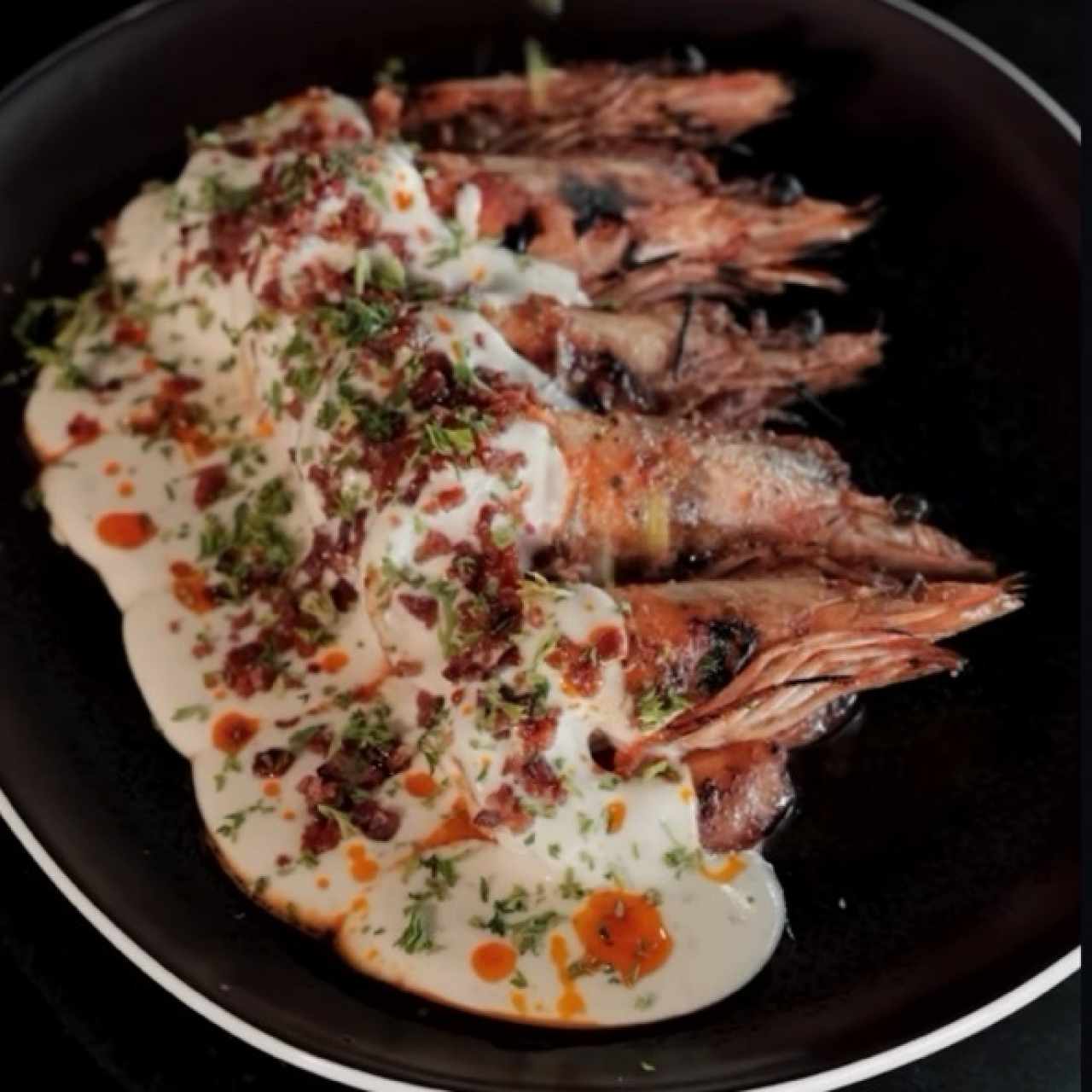 Langostino con Queso Fondue