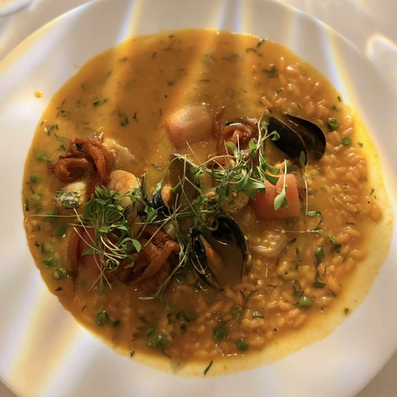 Arroz caldoso de mariscos
