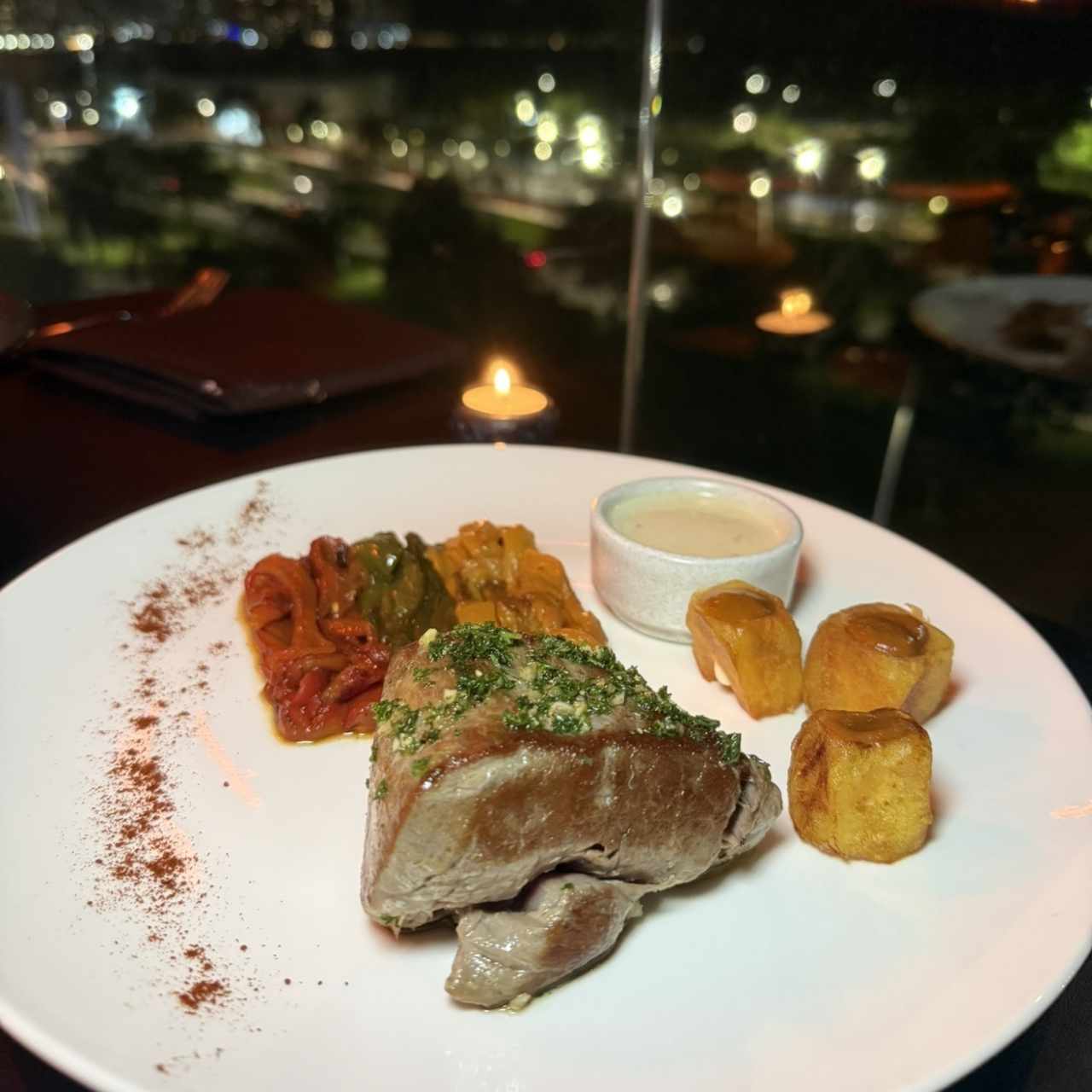 Filete de res en salsa Blue Cheese 