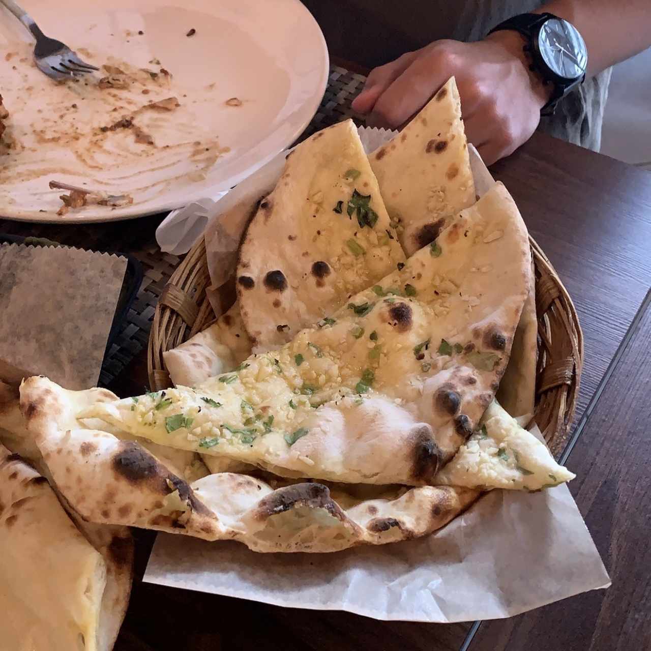 Naan de Ajo.  Fenomenal