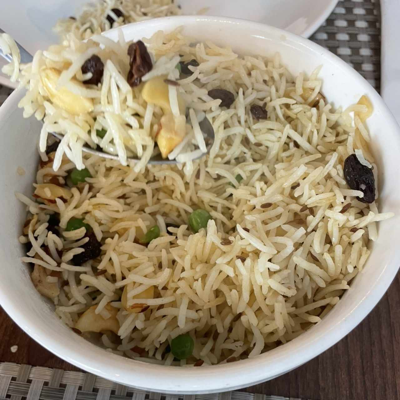 Arroz Basmati con pasitas y frutos secos