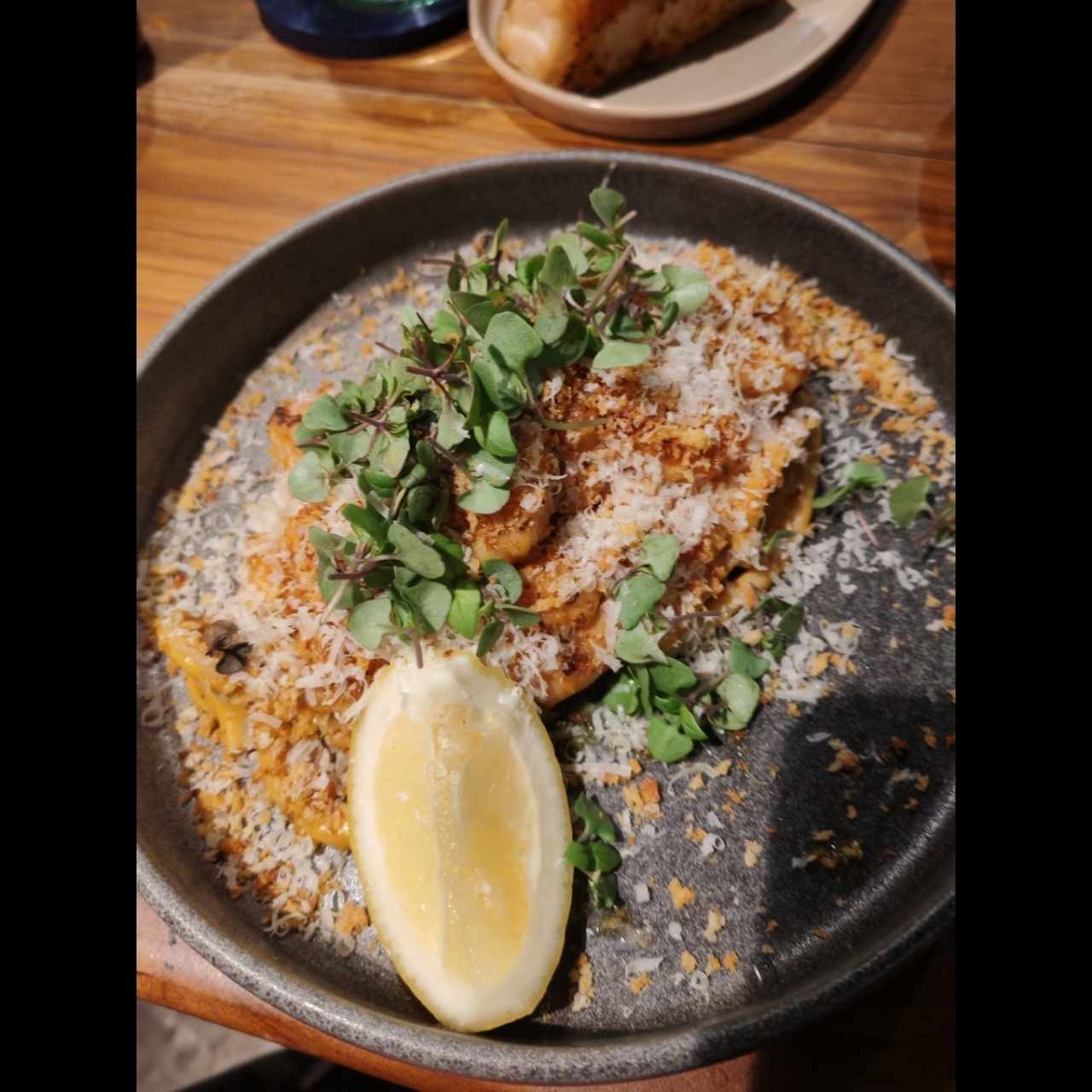 Bucatini de camarones