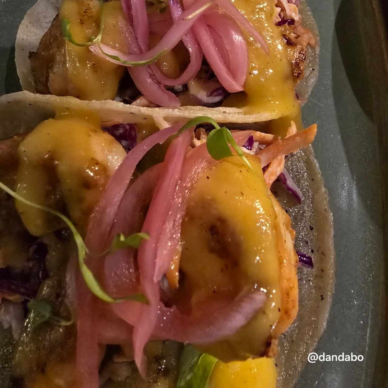 Tacos de camarones.