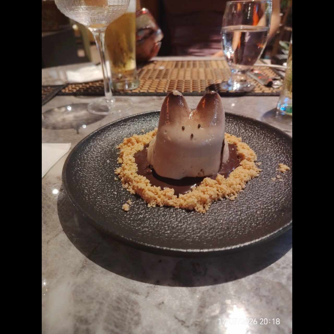 Gato de panna cotta