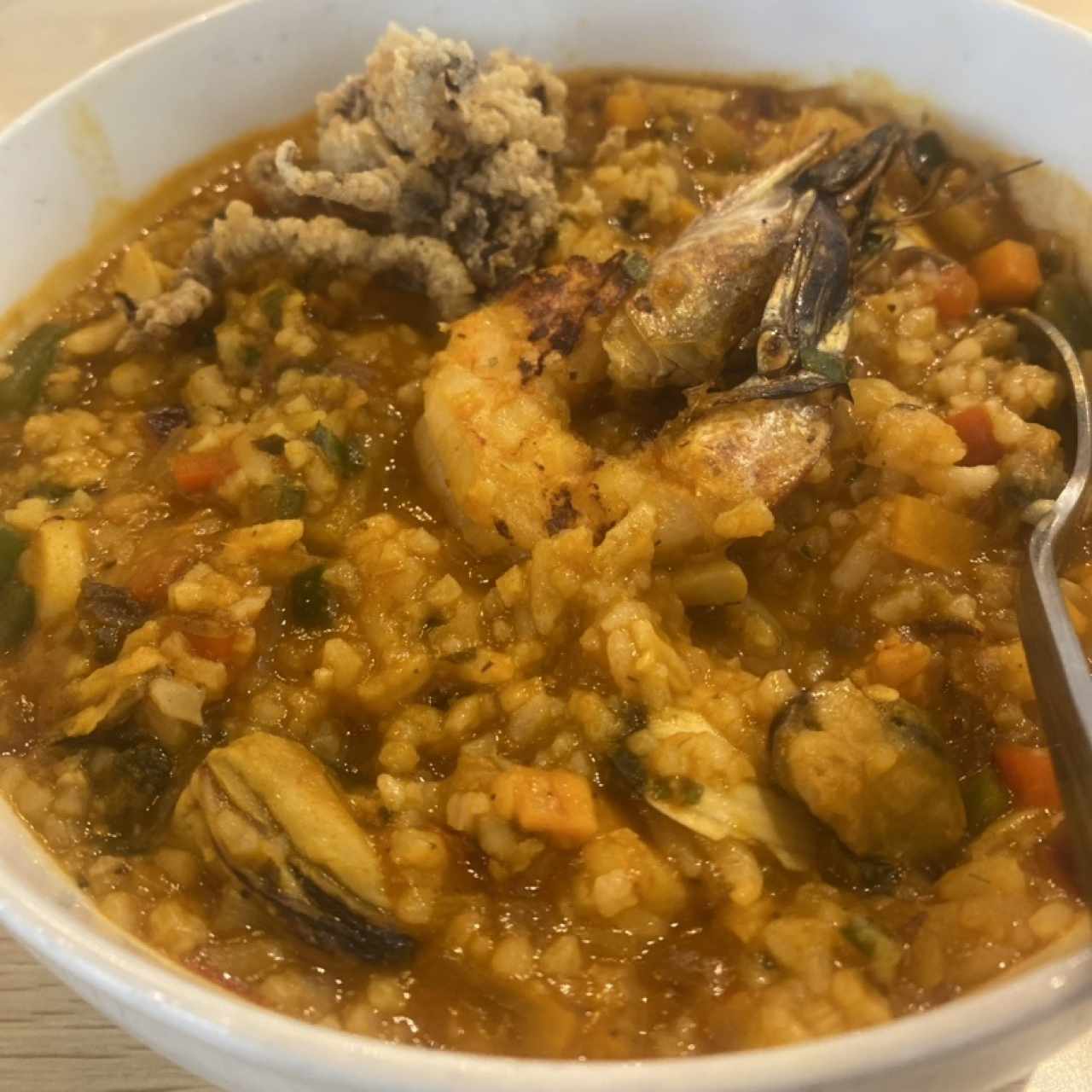 Guacho de mariscos 