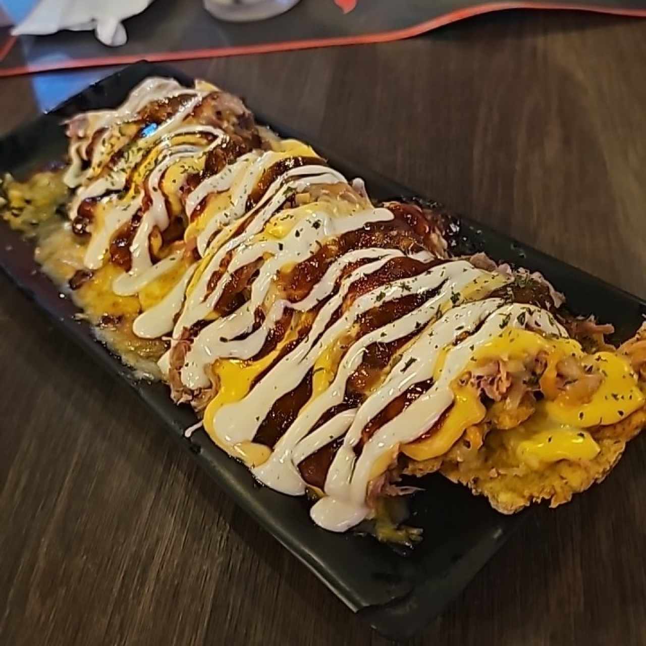 Patacones rellenos de Pulled Pork