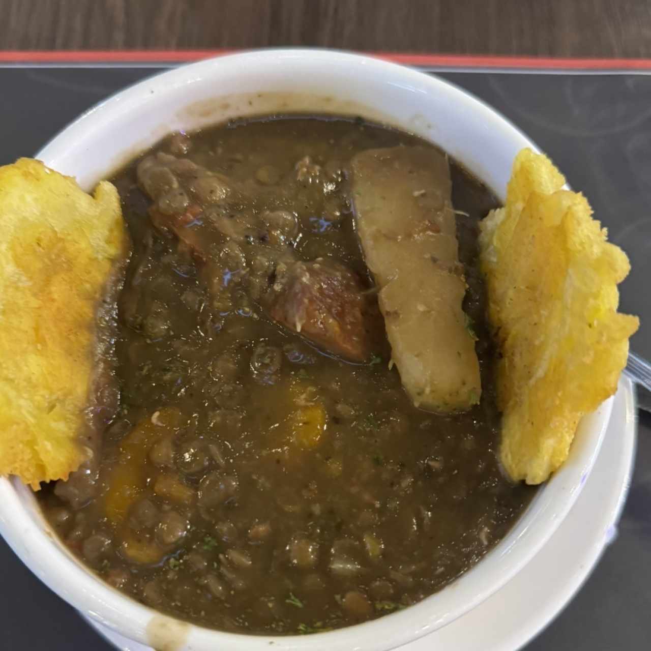 Sopa de lentejas. 