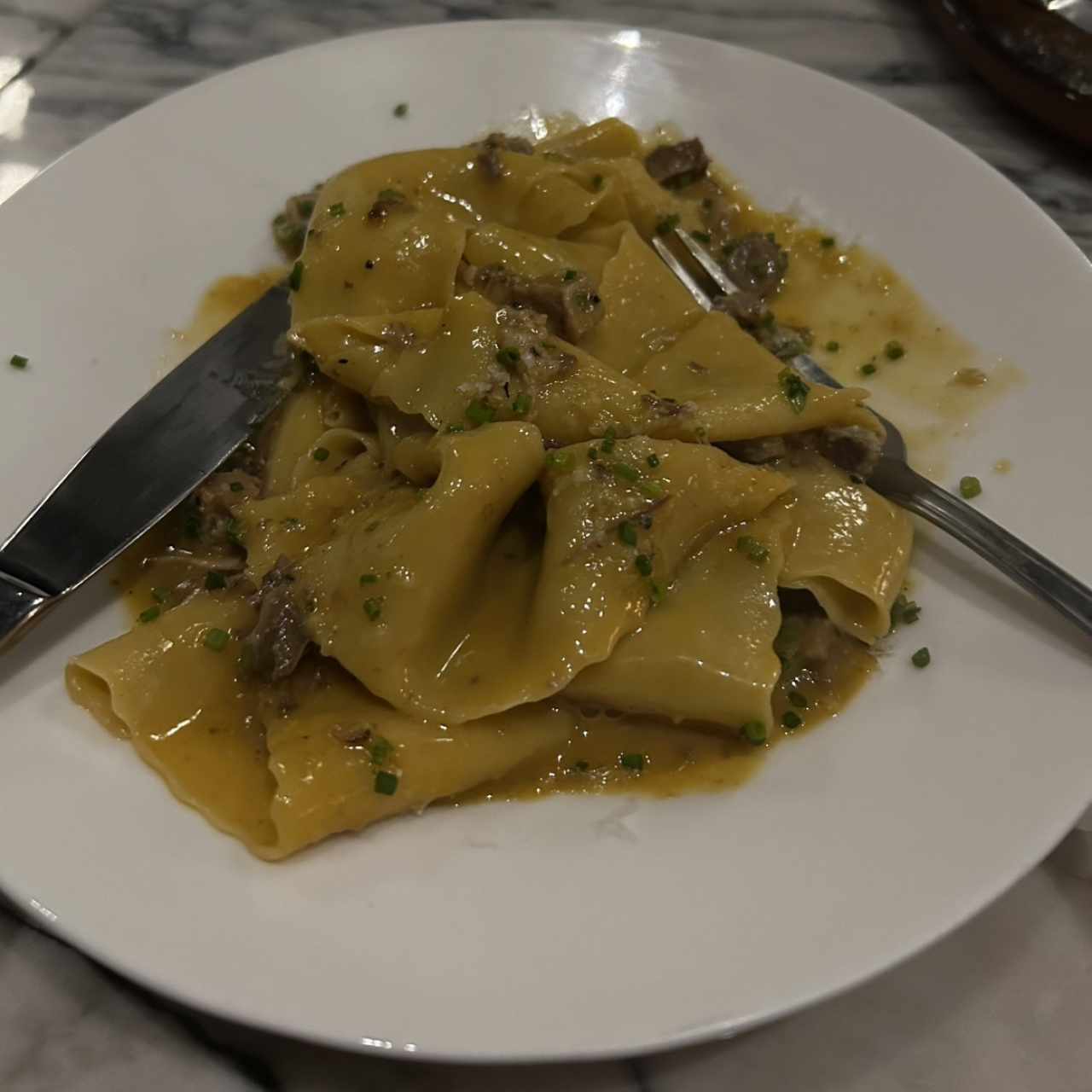 Pappardelle con rabo de res (ya revuelto)