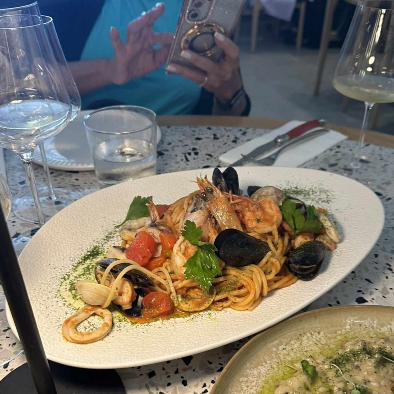 Spaguetti con mariscos