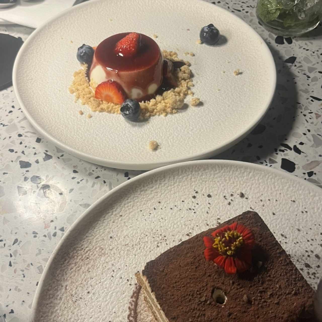 Panacotta y tiramisu