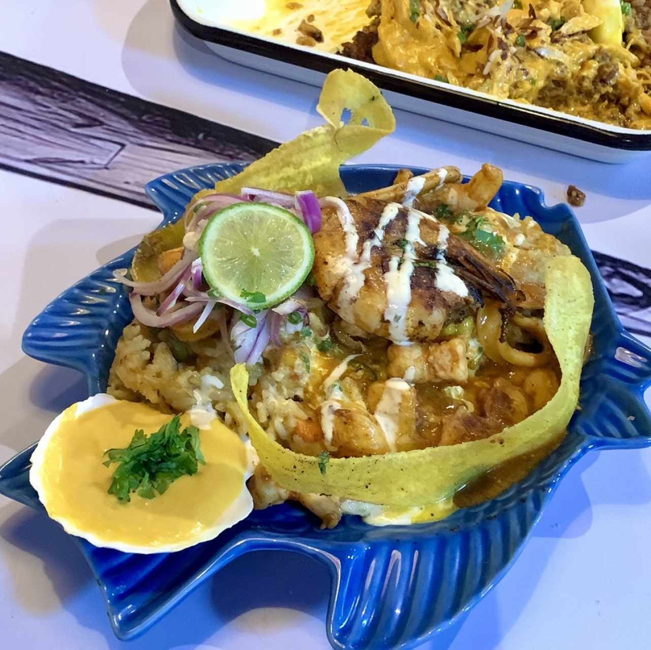 Arroz con Marisco.  Muy Bueno