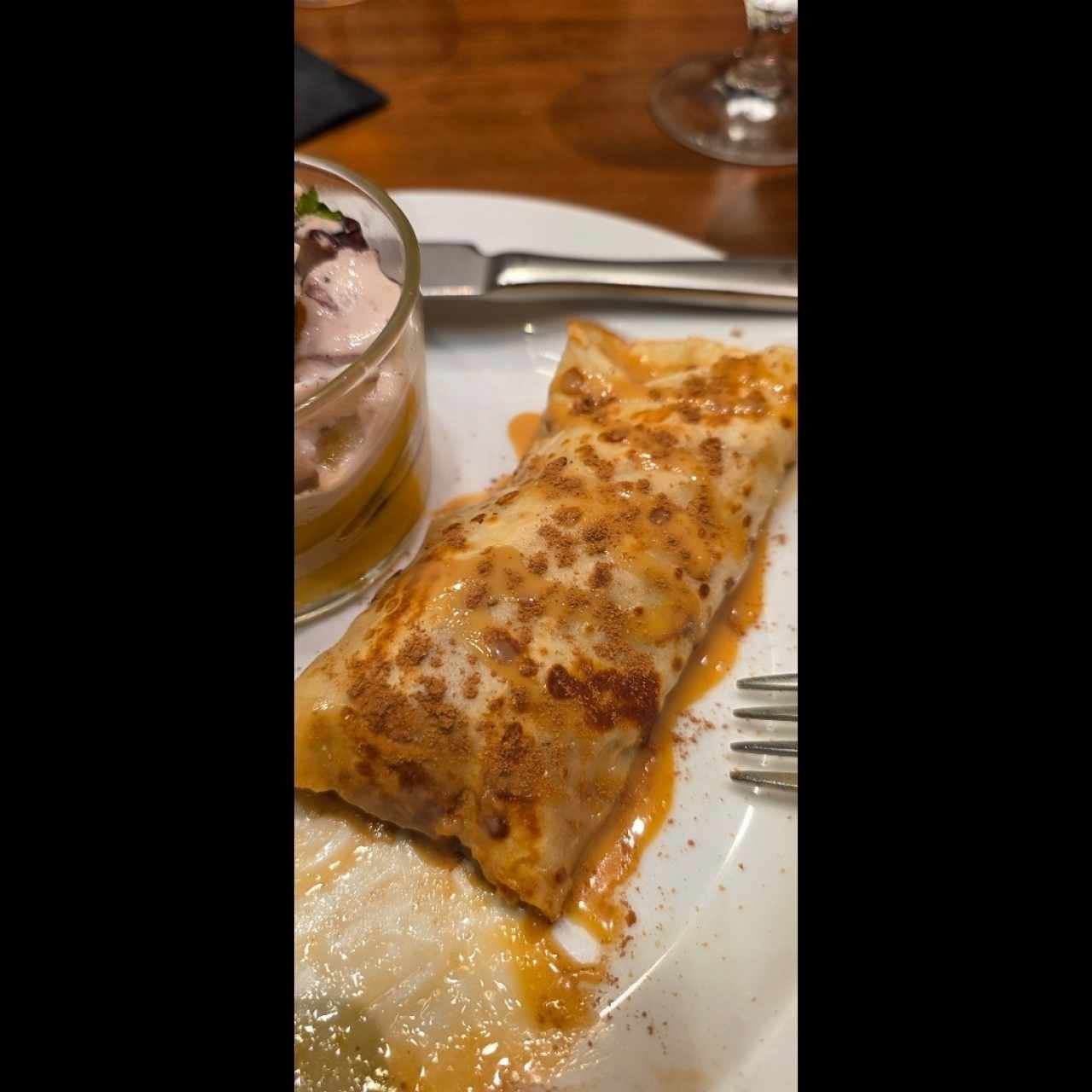 CREPE DE GUINEO CON DULCE DE LECH