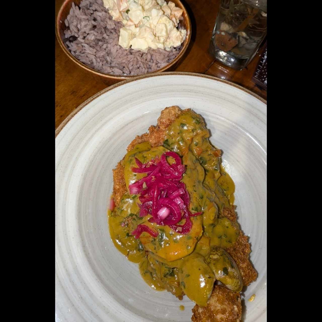 Filetes de pescado con mixto de mariscos