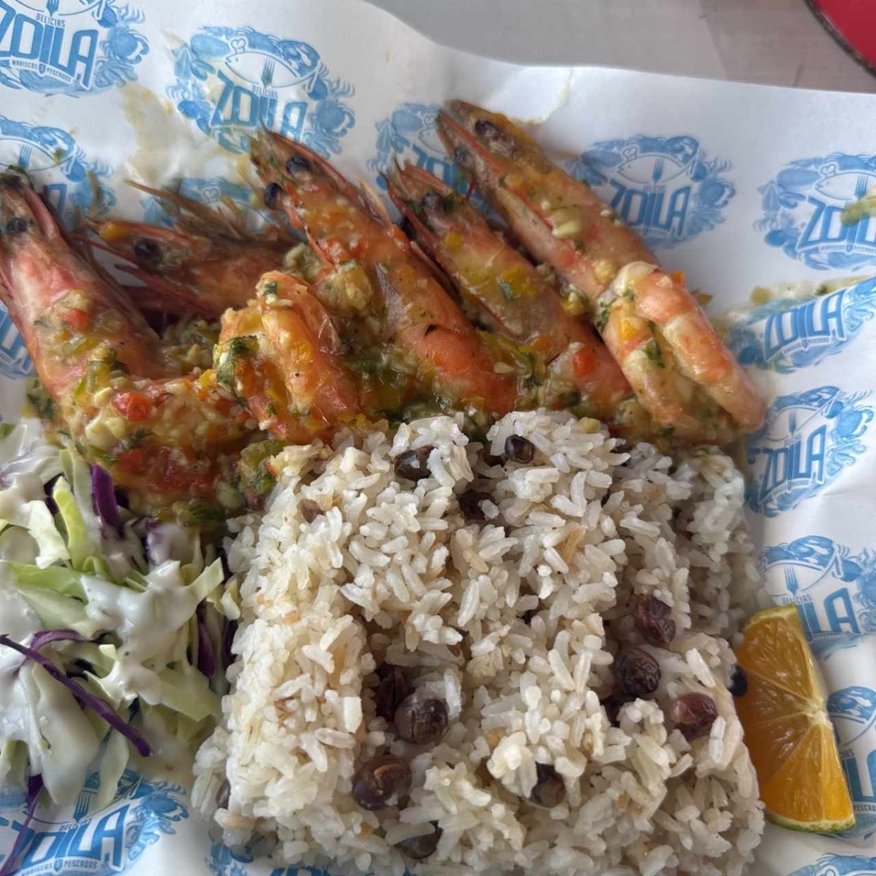 Langostinos al ajillo 